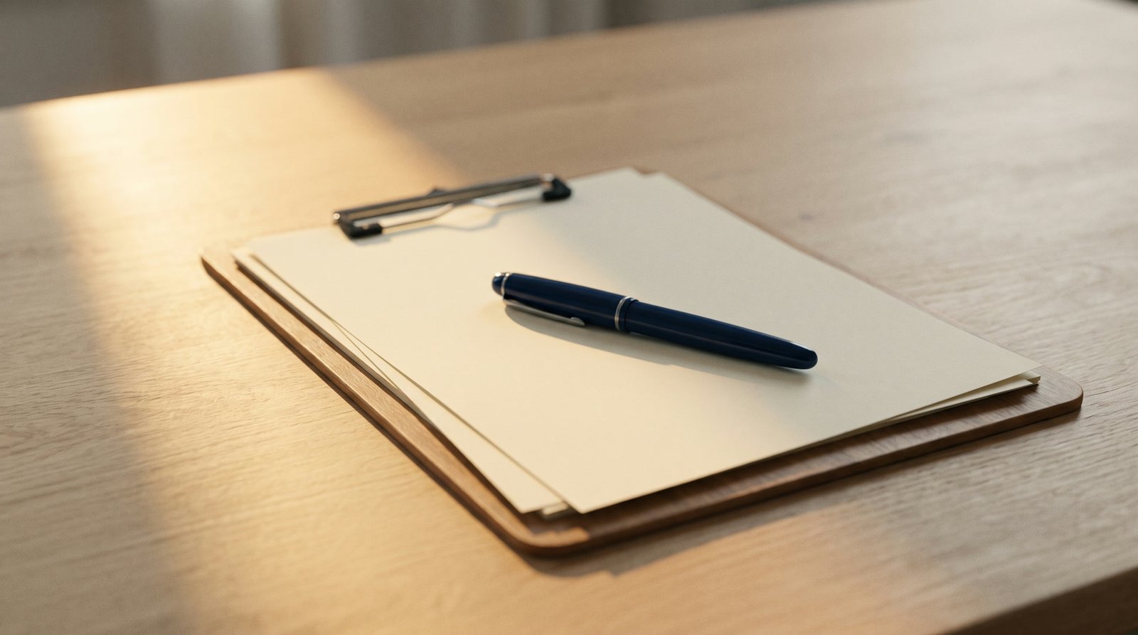 Bond paperwork on a desk